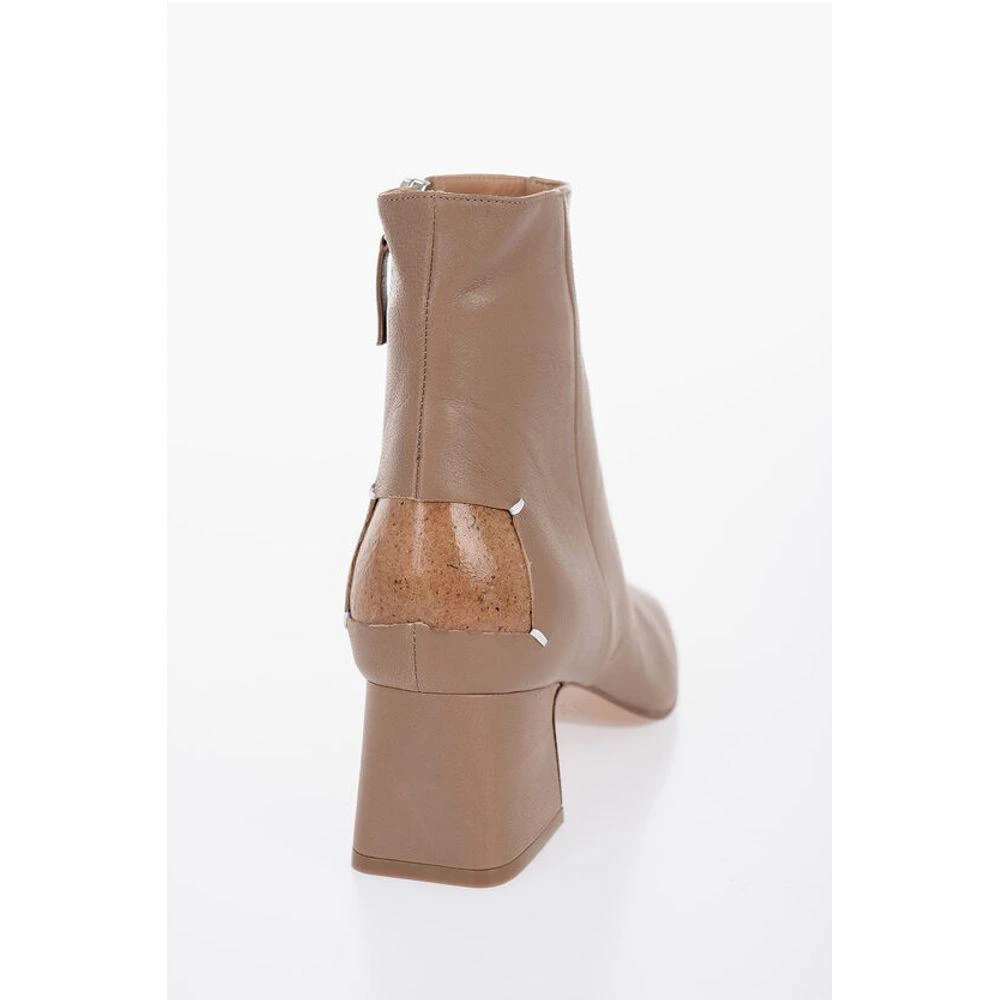 商品MAISON MARGIELA|Leather Booties With Cut-out detail Heel 6 Women's cm,价格¥7098,第2张图片详细描述
