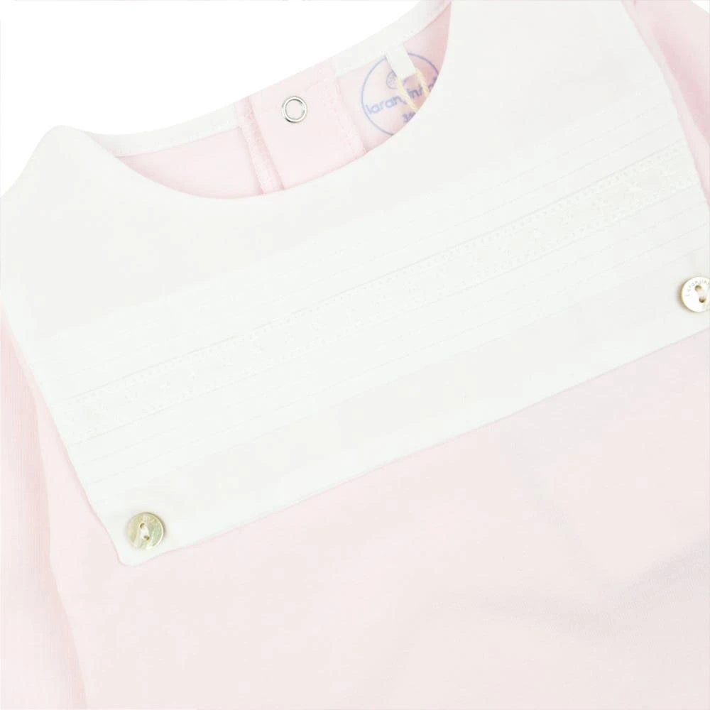 商品Laranjinha|Pink & White Poplin Bib 2 Piece Set,价格¥170,第3张图片详细描述