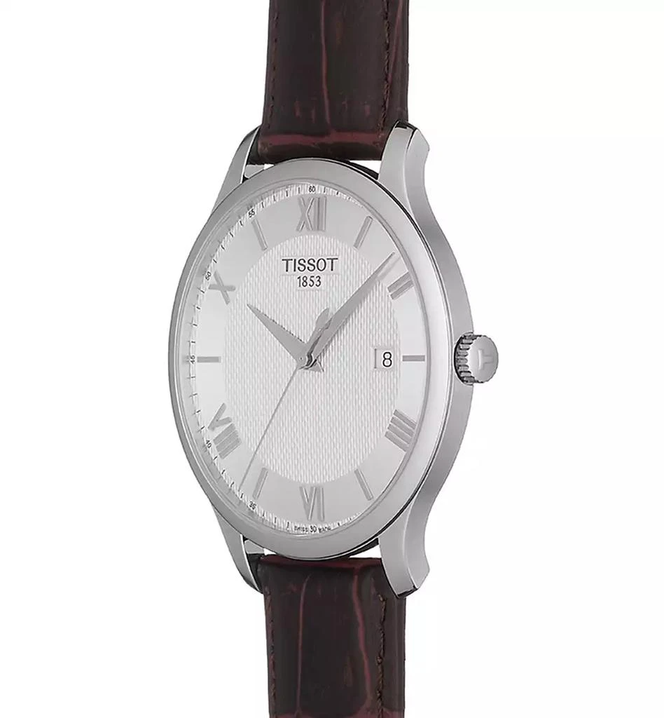 Men's Swiss Tradition Brown Leather Strap Watch 42mm 商品