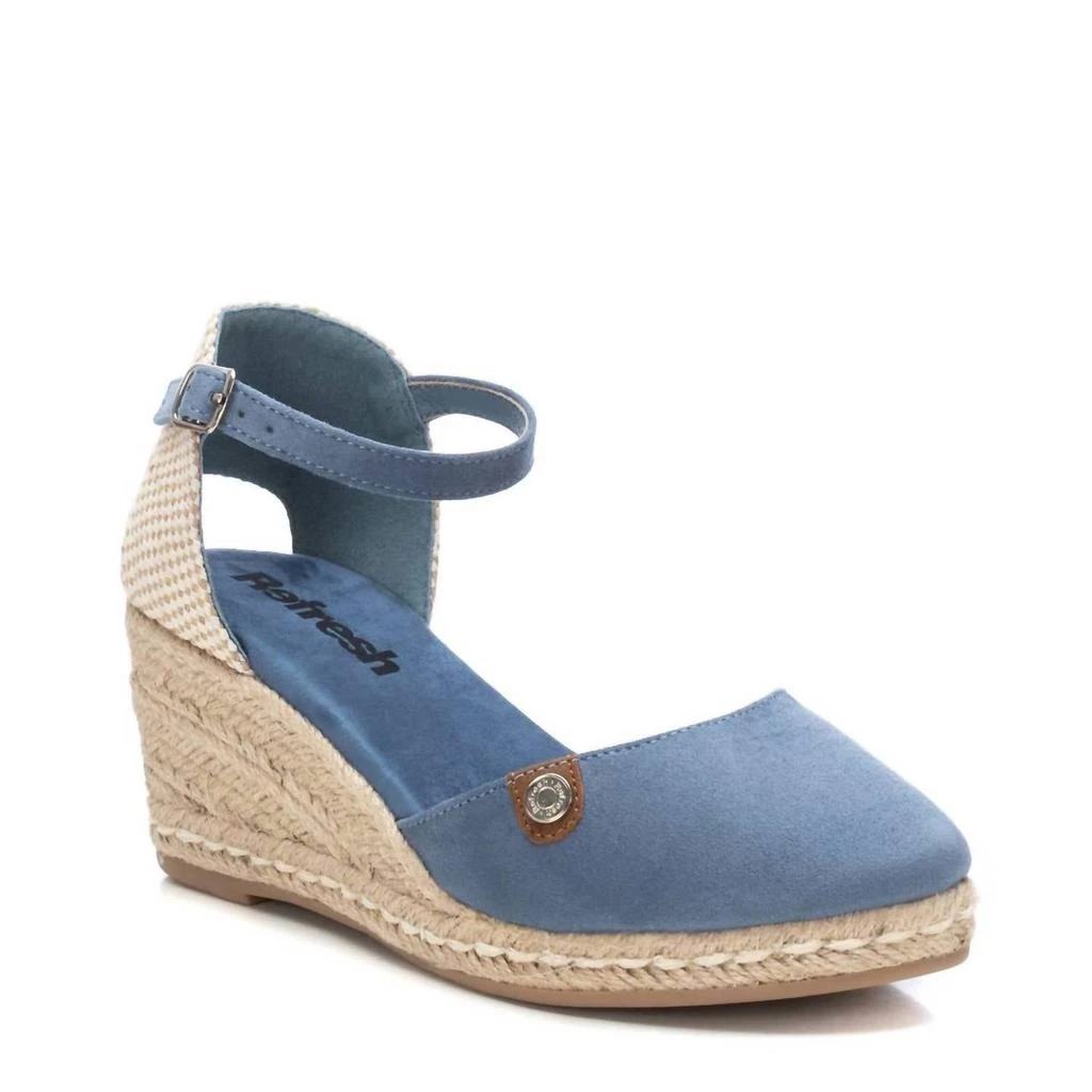 商品Xti|Refresh Women's Wedge Espadrille Sandals In Jeans,价格¥662,第2张图片详细描述