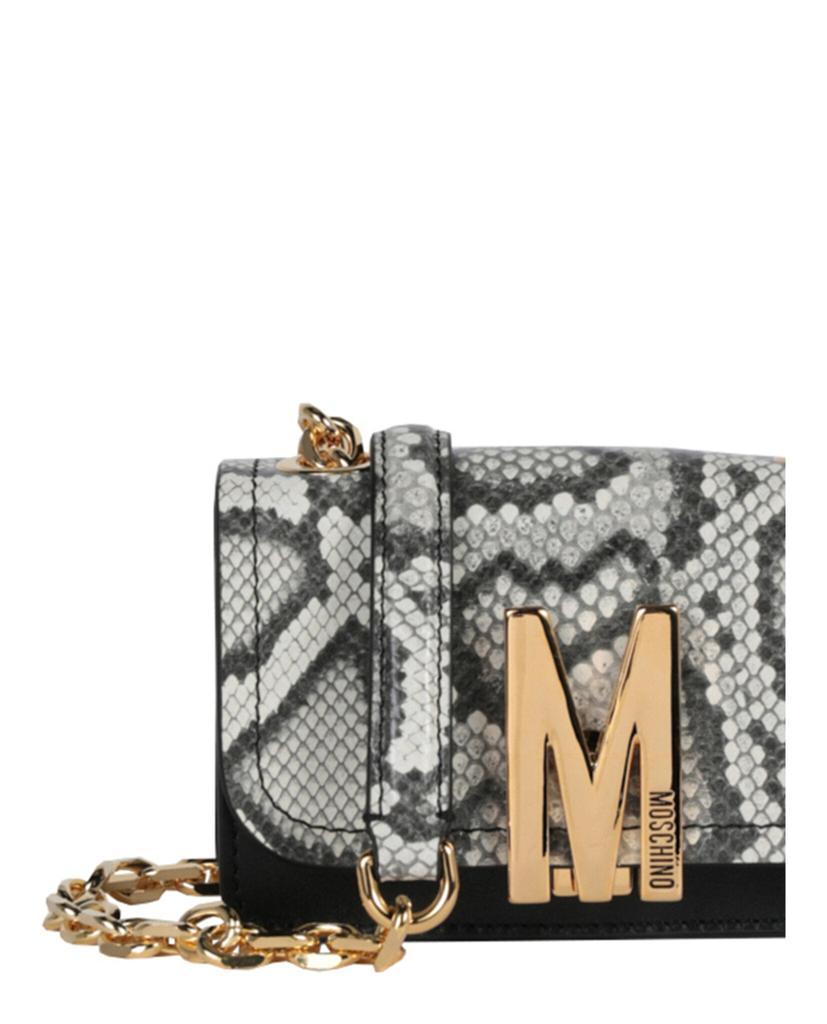 商品Moschino|Snakeskin Print M-Logo Crossbody Bag,价格¥4465,第5张图片详细描述