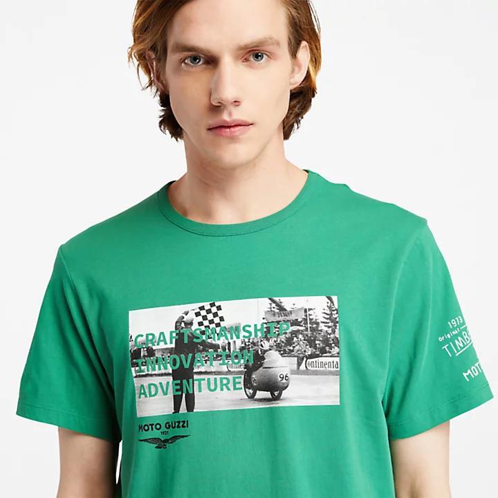 商品Timberland|Moto Guzzi x Timberland® Photo T-shirt for Men in Green,价格¥209,第7张图片详细描述