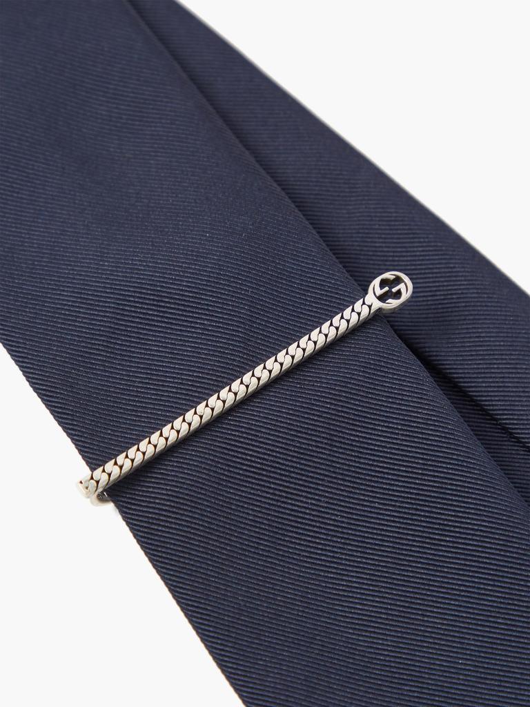 商品Gucci|GG sterling-silver tie bar,价格¥1880,第4张图片详细描述