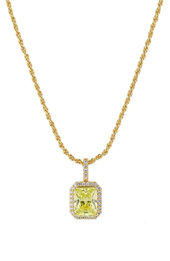 商品Savvy Cie Jewels|Cushion Halo Pendant Necklace,价格¥98,第1张图片