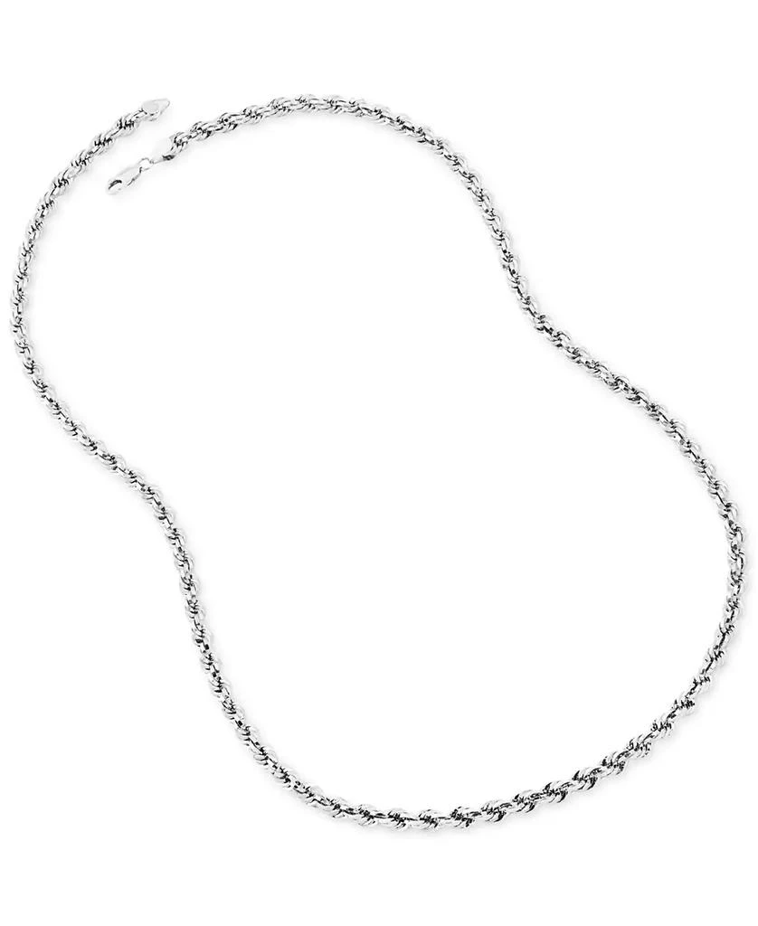 商品Macy's|Evergreen Rope 26" Chain Necklace (5.3MM) in 10K White Gold,价格¥24675,第2张图片详细描述