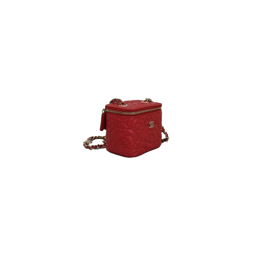 商品Chanel|Chanel Camellia Flower Vanity Crossbody Bag Red,价格¥21537,第2张图片详细描述