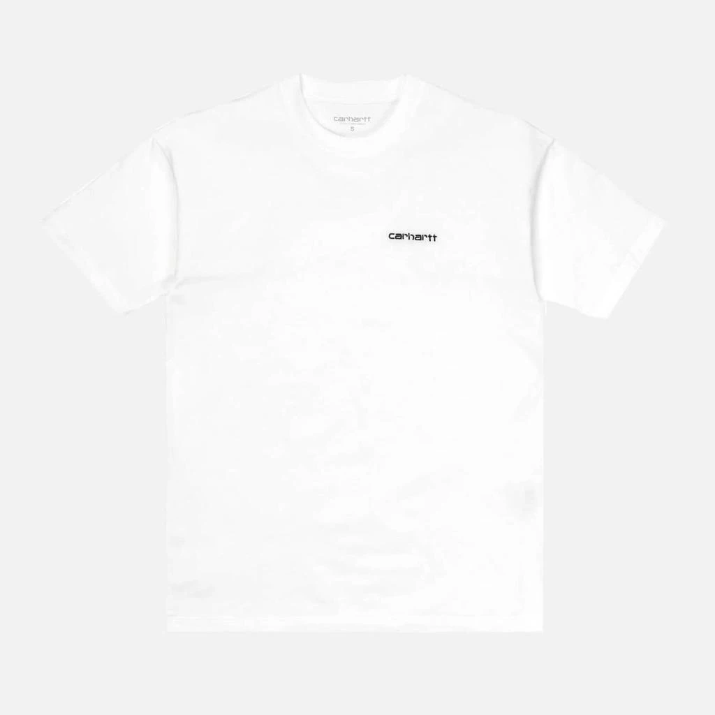 商品Carhartt|Carhartt WIP Women's Short Sleeve Script Embroidery T-Shirt - White/Black,价格¥180,第1张图片