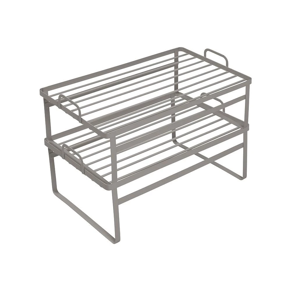 商品Honey Can Do|Stackable Cabinet Shelf Helpers, Set of 2,价格¥187,第1张图片