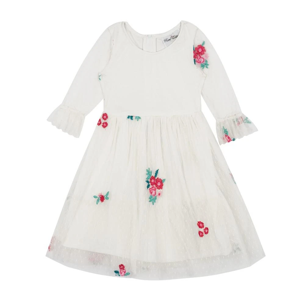商品Rare Editions|Toddler Girls Denim Vest to Embroidered Mesh Dress,价格¥216,第4张图片详细描述