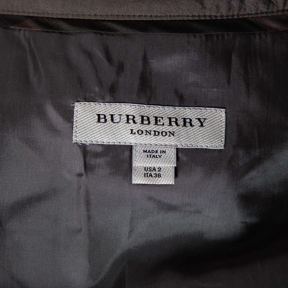 商品[二手商品] Burberry|Burberry Olive Green Ruffle Trim Belted Short Sleeve Dress XS,价格¥898,第7张图片详细描述