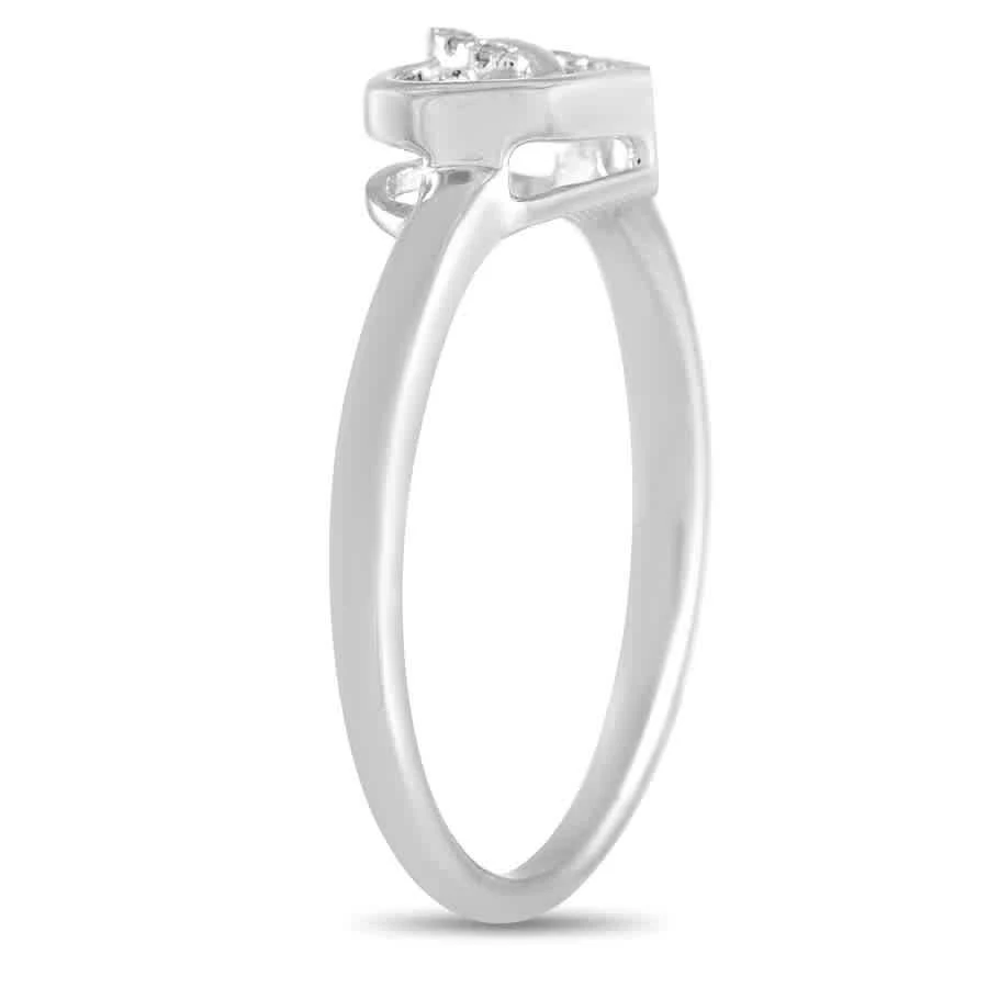 商品LB Exclusive|14K White Gold 0.05 ct Diamond Intertwined Heart Ring,价格¥2752,第2张图片详细描述