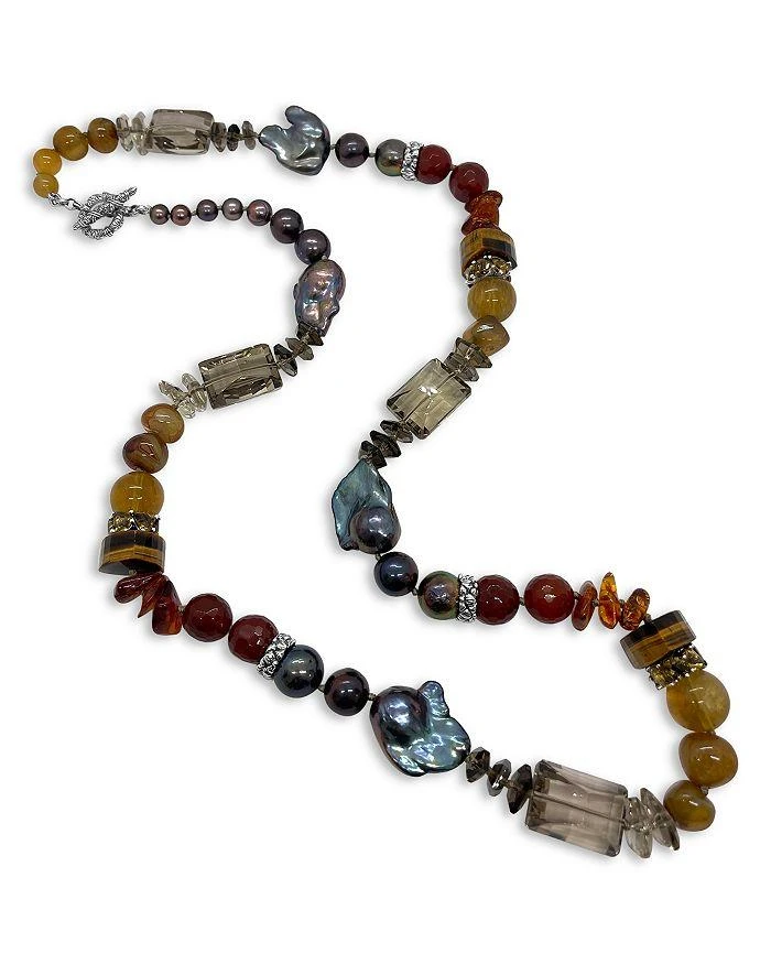 商品Stephen Dweck|Sterling Silver Terraquatic Multi Gemstone Statement Necklace, 18",价格¥17152,第2张图片详细描述