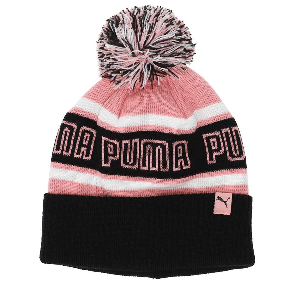 商品Puma|Loretta Stripe Cuff Pom Beanie,价格¥73,第1张图片