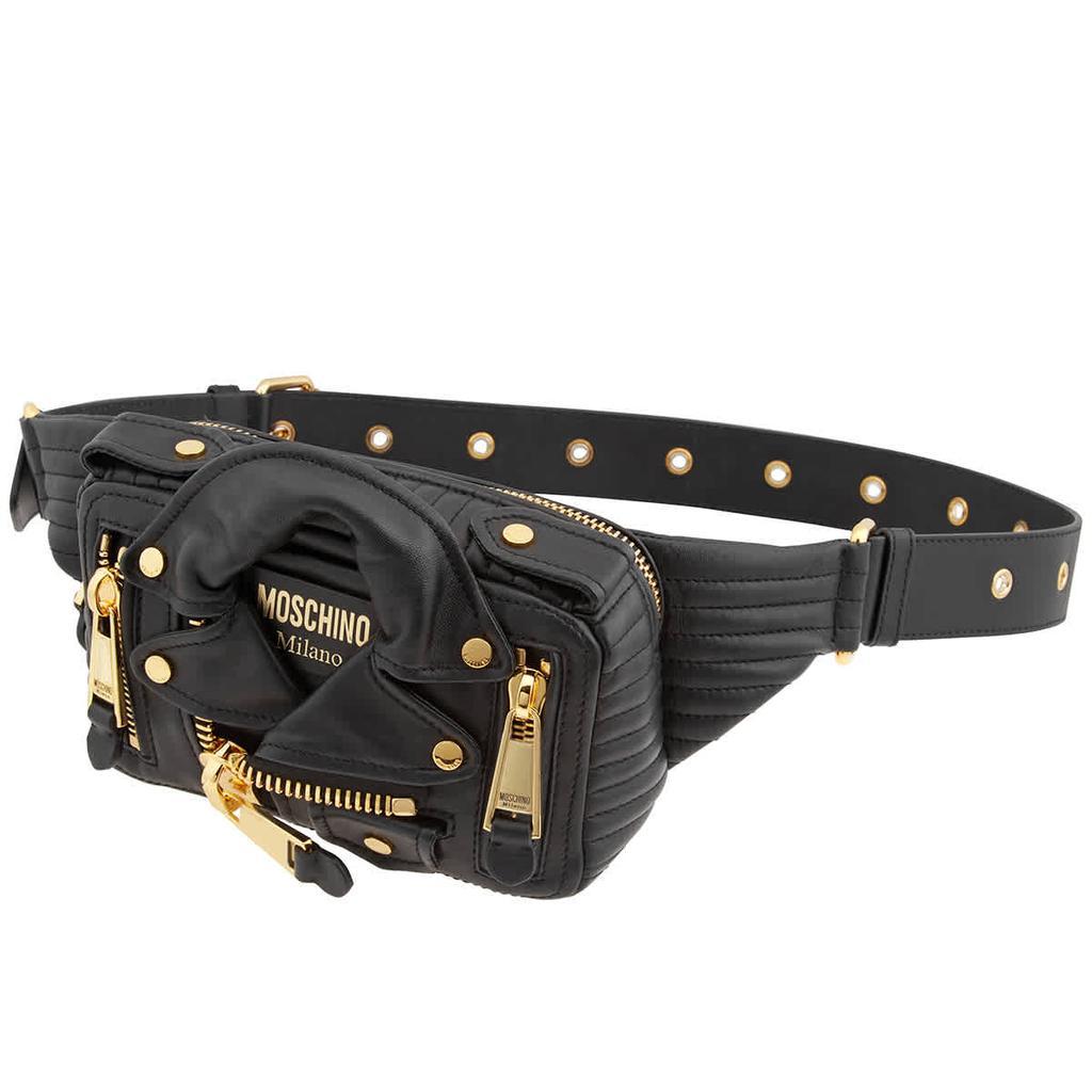 商品Moschino|Ladies Biker Belt Bag In Black,价格¥4646,第1张图片