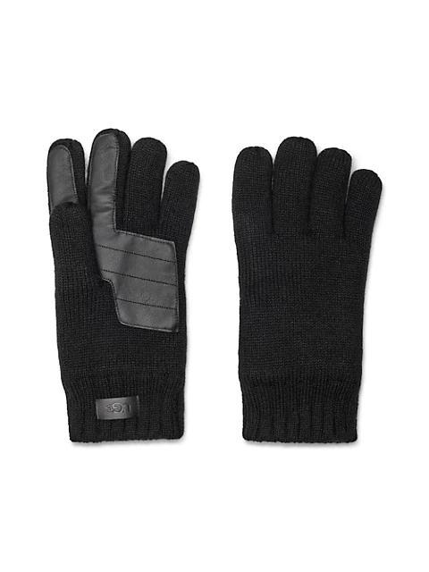 商品UGG|Palm Patch Leather & Knit Gloves,价格¥553,第4张图片详细描述