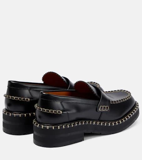 商品Chloé|Noua锁缝皮革乐福鞋,价格¥7357,第3张图片详细描述