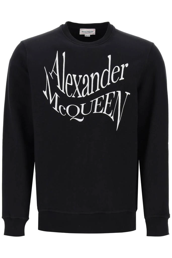 商品Alexander McQueen|warped logo sweatshirt,价格¥1936,第1张图片