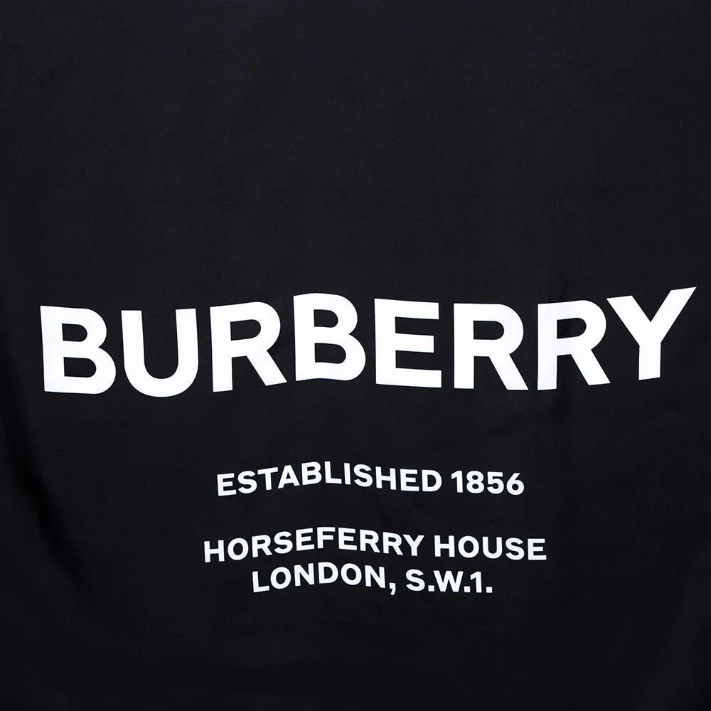 商品[二手商品] Burberry|Burberry Black Inverse Horseferry Print Satin Silk Scarf,价格¥1830,第3张图片详细描述