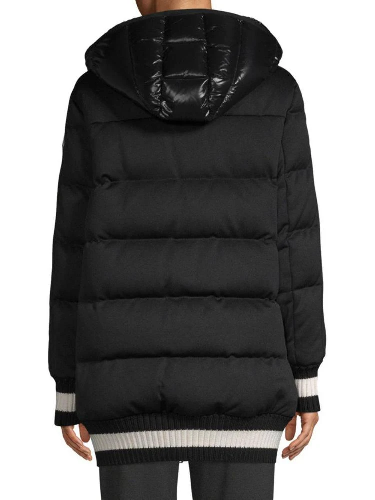 商品Moncler|Harfang Lacquer Bomber Knit-Trim Coat,价格¥12619,第2张图片详细描述