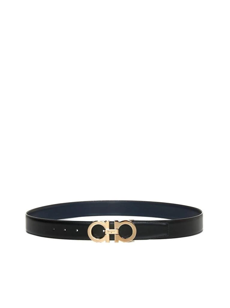 商品Salvatore Ferragamo|Ferragamo Gancini Logo Plaque Reversible Belt,价格¥2995,第1张图片