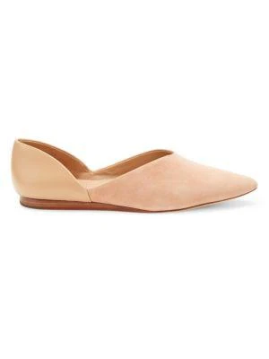 商品Vince|Cornelia Suede & Leather Ballet Flats,价格¥445,第1张图片