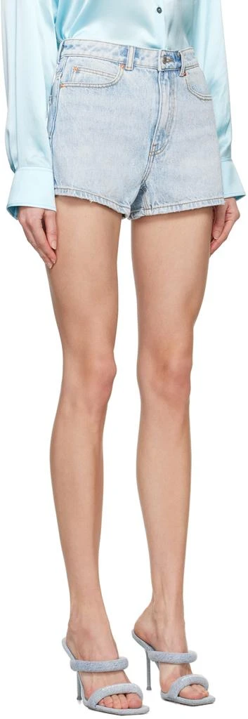 商品Alexander Wang|Blue High-Rise Denim Shorts,价格¥2596,第2张图片详细描述