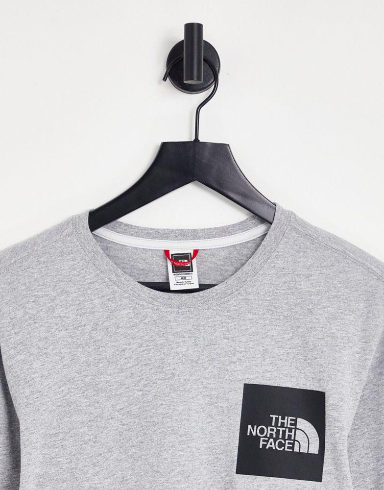 The North Face Fine long sleeve t-shirt in grey商品第2张图片规格展示