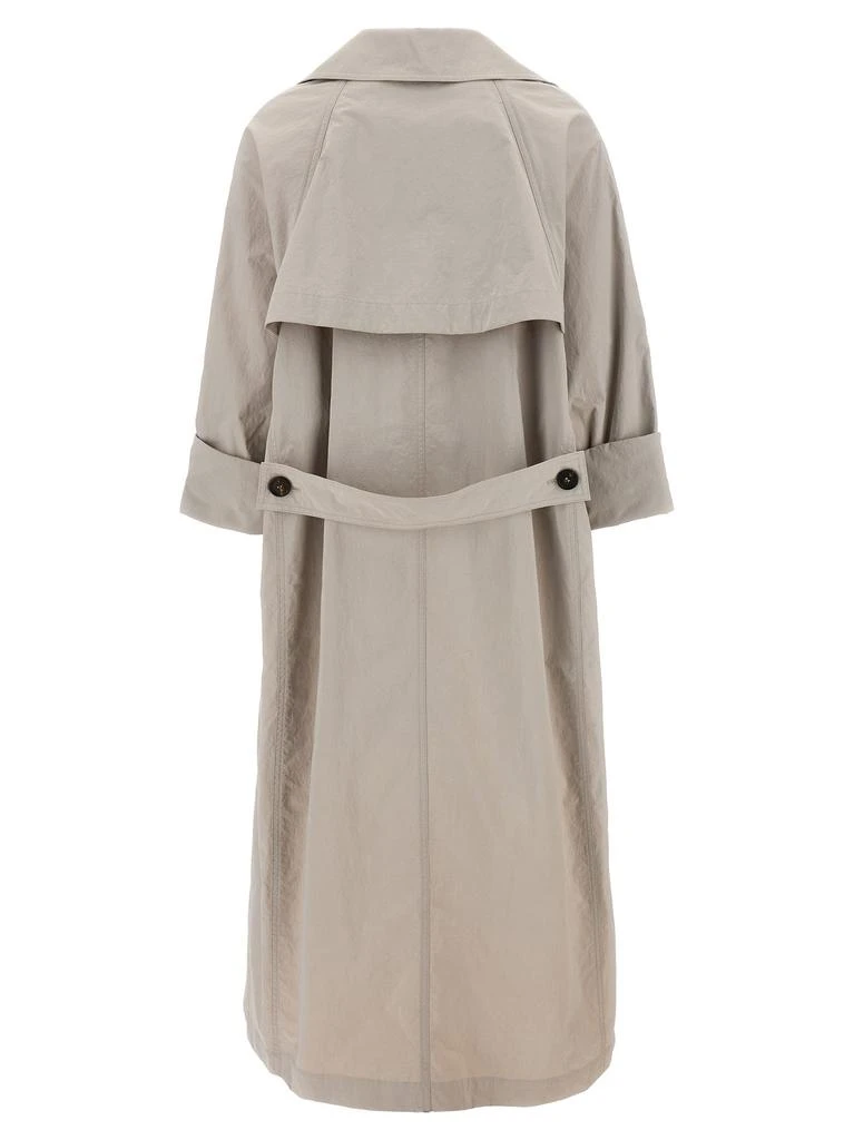 商品Brunello Cucinelli|Monile Coats, Trench Coats Gray,价格¥18956,第3张图片详细描述