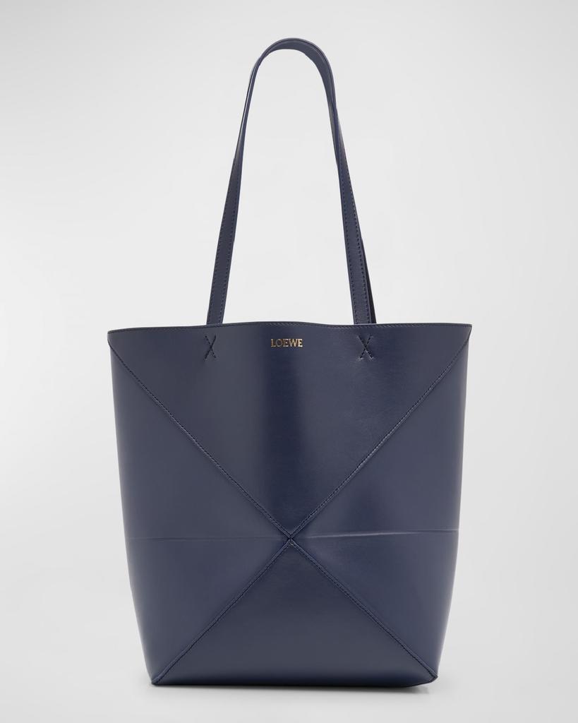 Loewe Puzzle Fold Medium Tote Bag in Shiny Leather - Tote