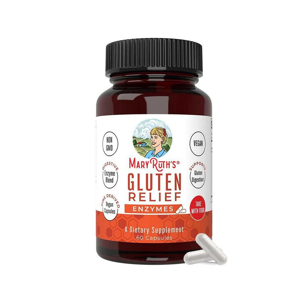 商品MaryRuth Organics|Gluten Enzymes Capsules, Unflavored, 60ct,价格¥149,第1张图片