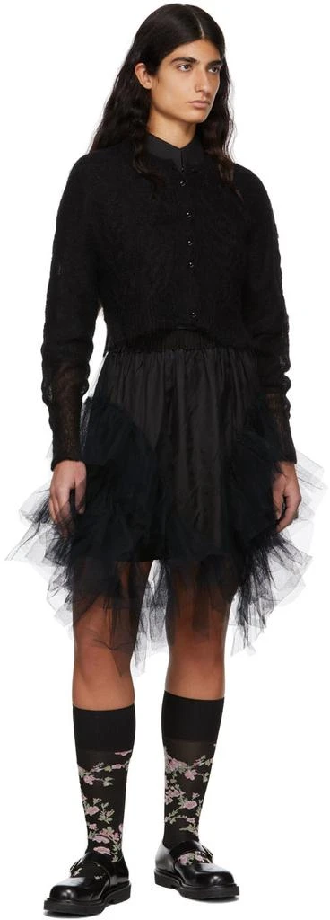 商品Simone Rocha|Black Cable Knit Cropped Cardigan,价格¥1058,第4张图片详细描述