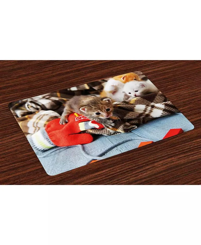 商品Ambesonne|Cats Place Mats, Set of 4,价格¥227,第1张图片