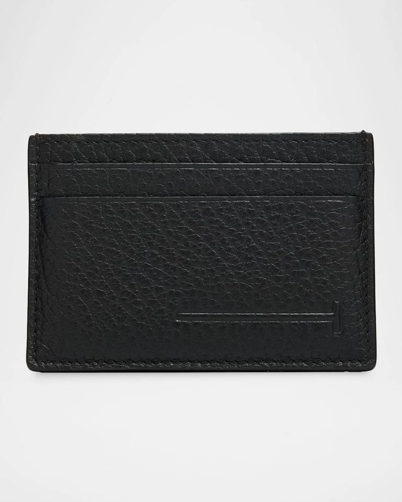 商品Tom Ford|Men's Leather Elongated T Line Card Holder,价格¥2985,第4张图片详细描述