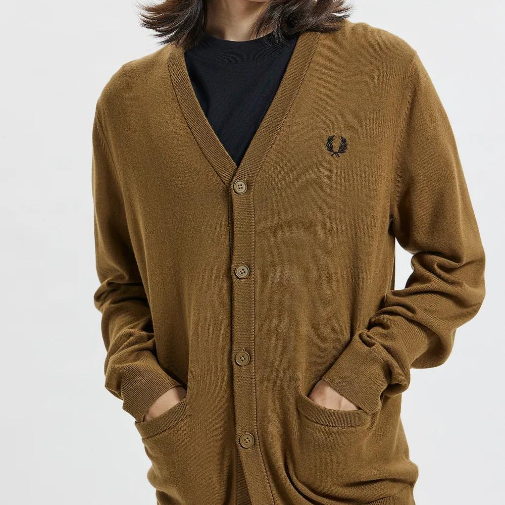 Fred Perry Classic Merino Wool and Cotton-Blend Cardigan商品第3张图片规格展示