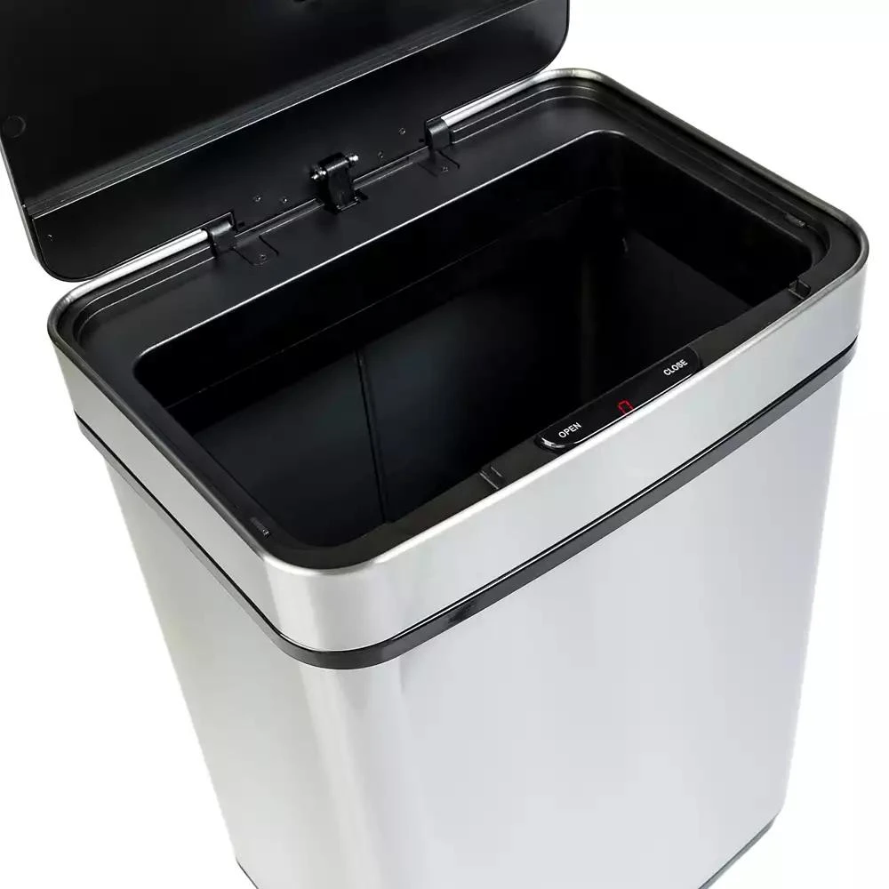 商品Honey Can Do|50L Stainless Steel Trash Can with Motion Sensor and Soft Close,价格¥2210,第4张图片详细描述