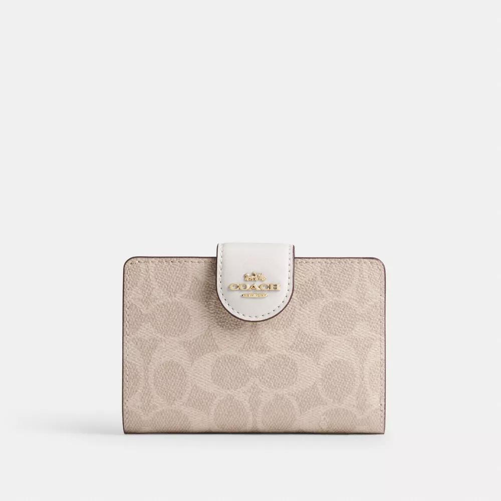 Coach Medium Corner Zip Wallet In Signature Canvas - Wallets
