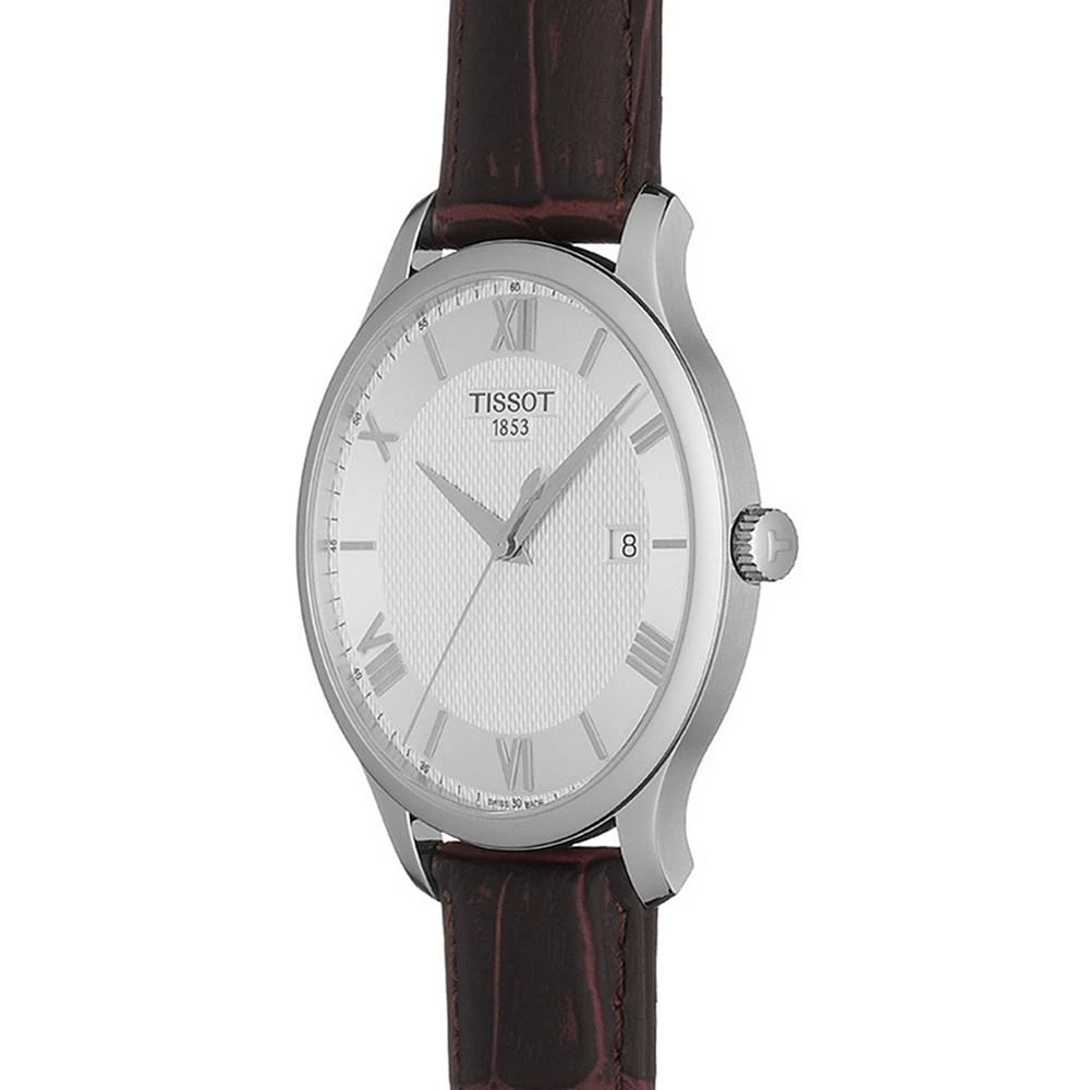 Men's Swiss Tradition Brown Leather Strap Watch 42mm 商品