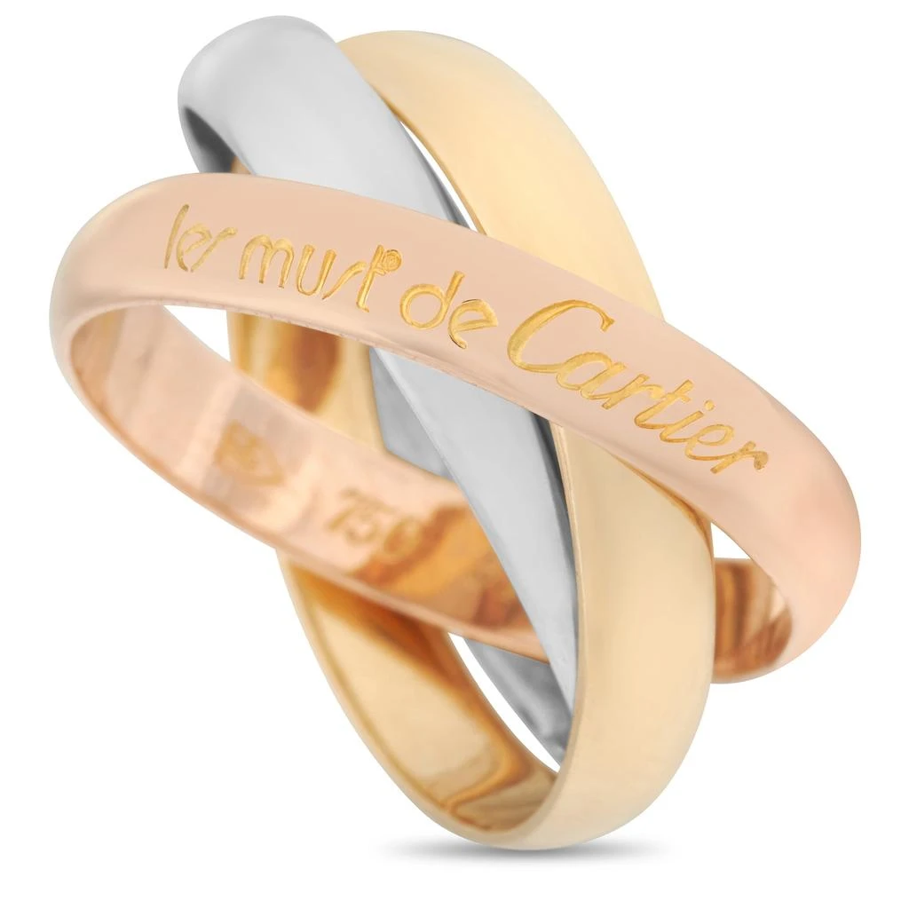 商品[二手商品] Cartier|Cartier Trinity 18K Yellow, Rose and White Gold Ring,价格¥7179,第1张图片