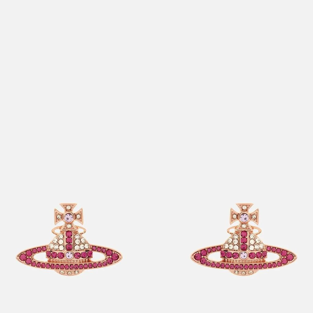 商品Vivienne Westwood|Vivienne Westwood Women's Kika Earrings - Pink Gold Crystal Fuchsia Violet,价格¥961,第1张图片