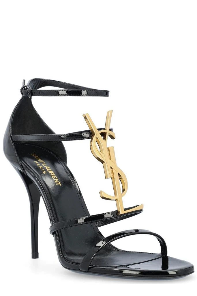 商品Yves Saint Laurent|Saint Laurent Cassandre Logo Plaque Sandals,价格¥7067,第2张图片详细描述
