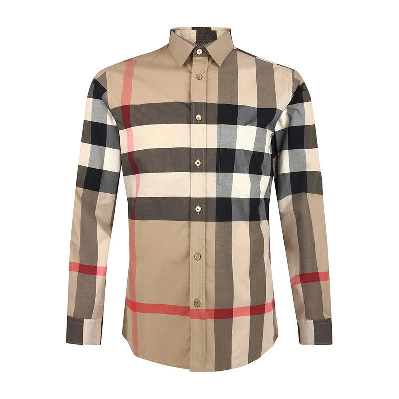 商品Burberry|博柏利（BURBERRY）男士经典格纹长袖衬衫,价格¥4144,第1张图片