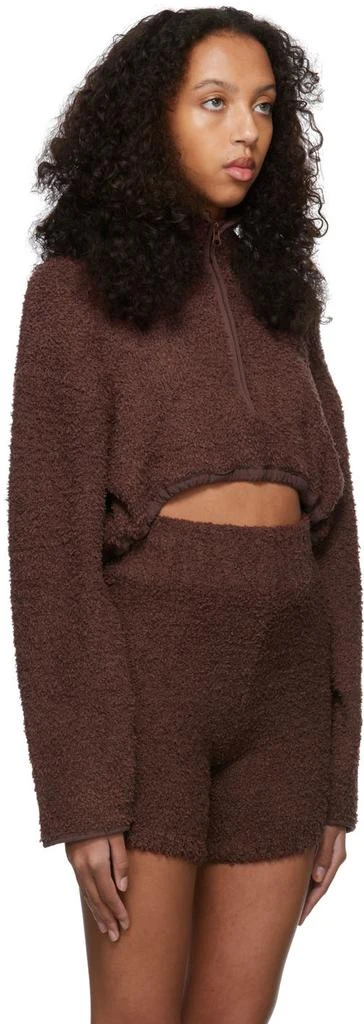 商品SKIMS|Brown Cozy Knit Cropped Sweatshirt,价格¥505,第2张图片详细描述