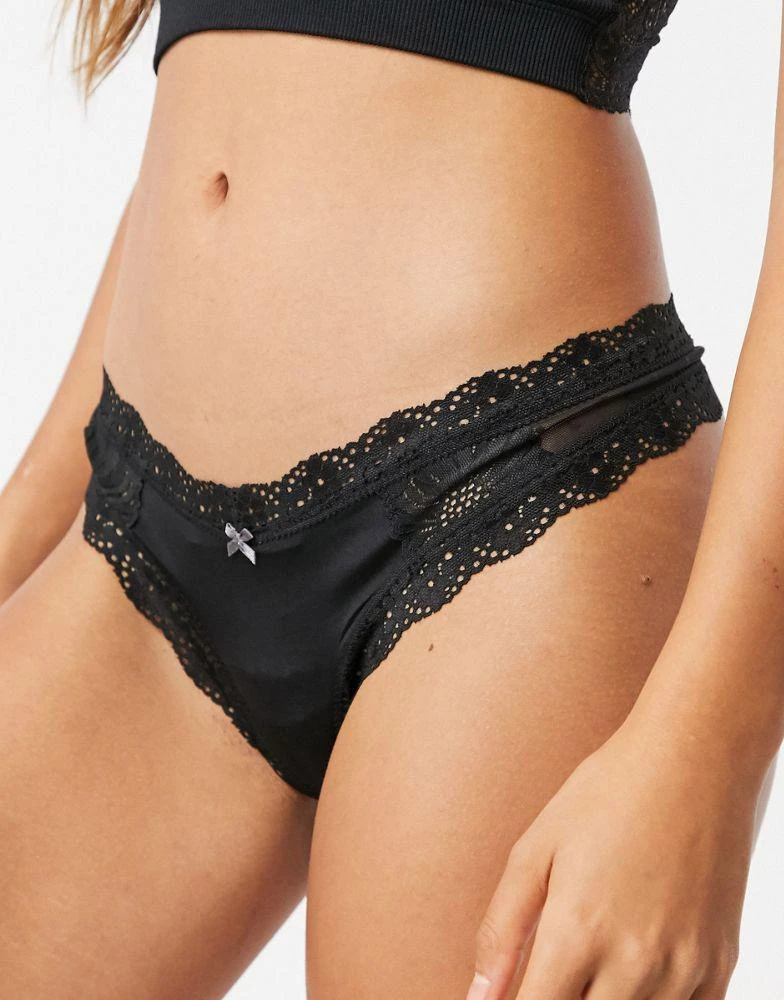 商品Aerie|Aerie lace thong in black,价格¥70,第1张图片