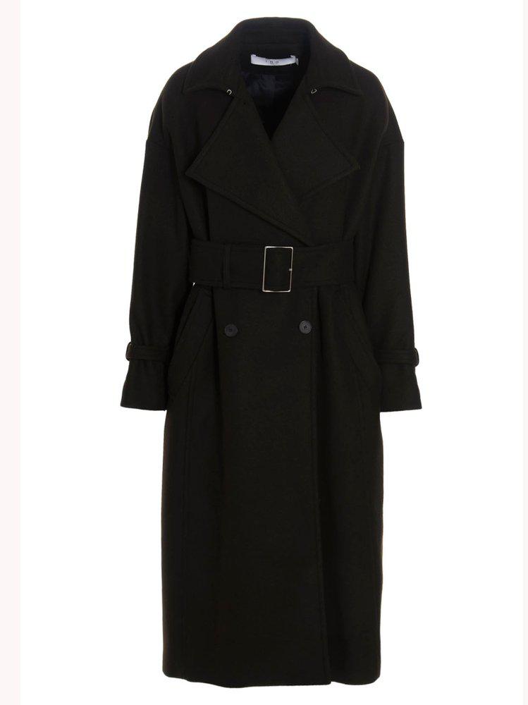 Iro Belted Double-Breasted Coat商品第1张图片规格展示