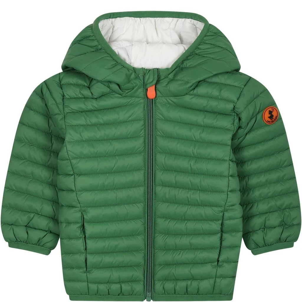 商品Save The Duck|Green Downn-jacket nene For Baby Boy With Logo,价格¥852,第1张图片