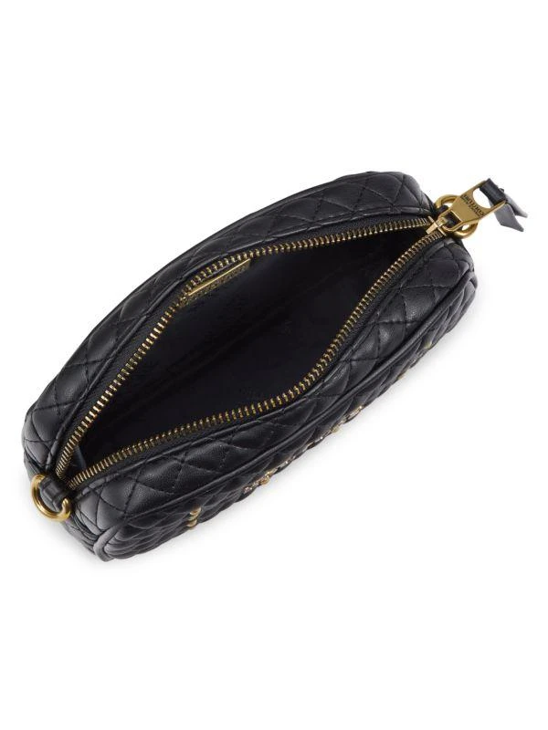 商品Versace|Logo Leather Quilted Crossbody Bag,价格¥696,第3张图片详细描述