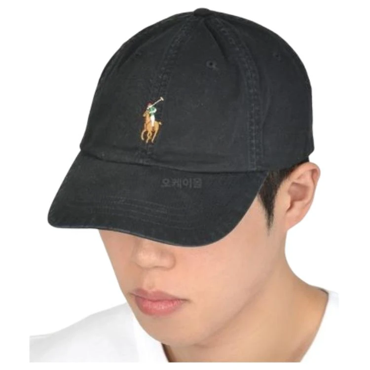 商品[国内直发] Ralph Lauren|图案装饰遮阳 鸭舌帽 男款 黑色,价格¥888,第3张图片详细描述