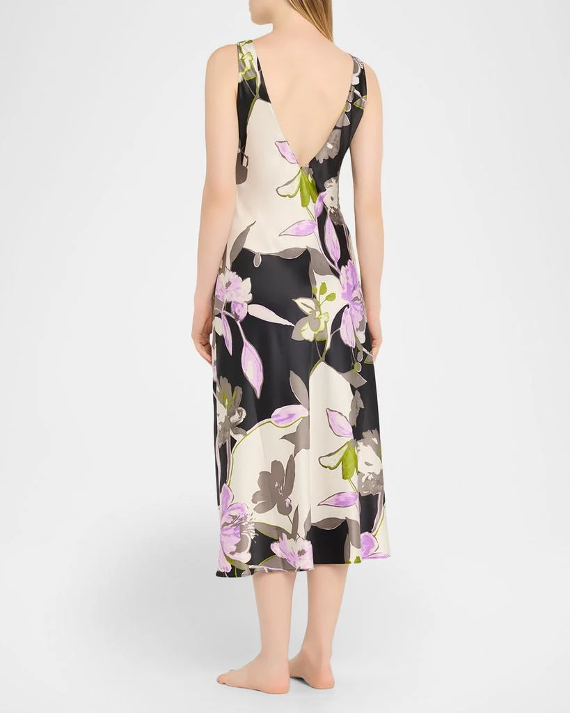 商品Natori|Tsubaki Sleeveless Floral-Print Midi Slip Dress,价格¥1301,第3张图片详细描述