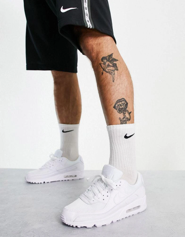 商品NIKE|Nike Air Max 90 Recraft trainers in triple white,价格¥1333,第4张图片详细描述