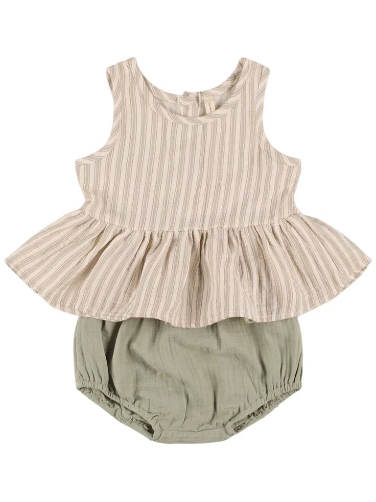 商品QUINCY MAE|Organic Cotton Gauze Top & Diaper Cover,价格¥245,第1张图片